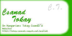 csanad tokay business card